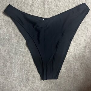 Aerie Bikini Bottom XL Black NWT High Cut Swim Suit Beach Pool Swimwear